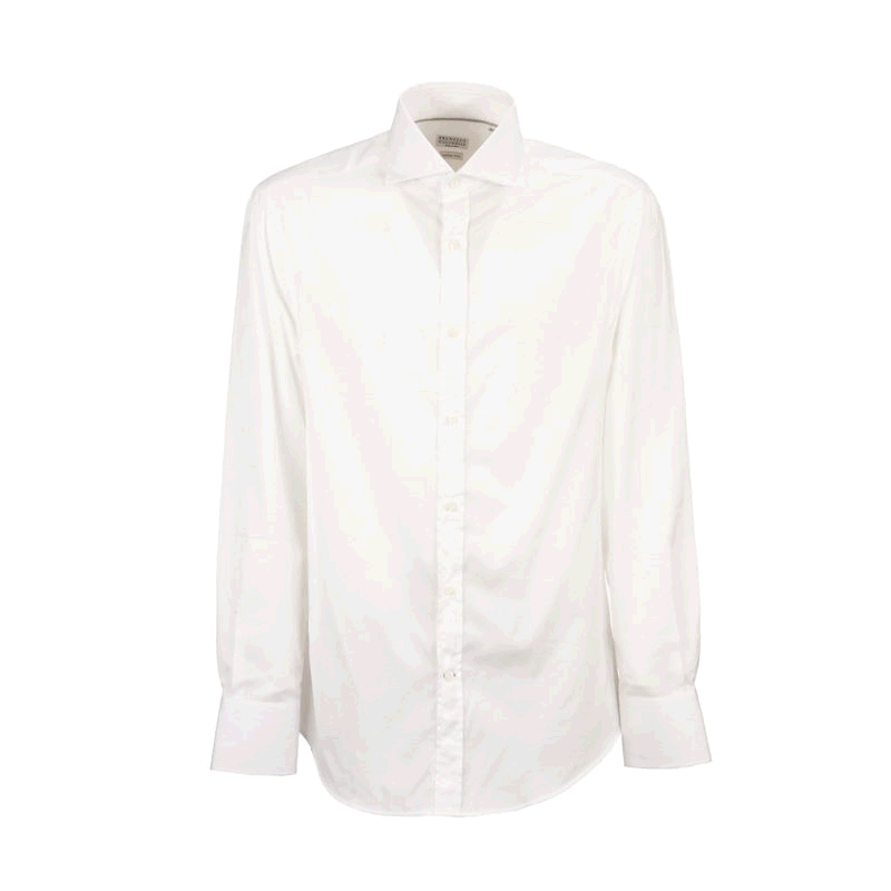 Brunello Cucinelli 一字领斜纹衬衫 M0UC41718 【付后1h可退】