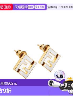 香港直邮Fendi FF图案耳钉 8AL294TL9配饰