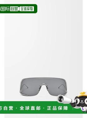 自营1h可退 欧洲直邮Loewe罗意威 女士烟灰色金属细框面罩式太阳