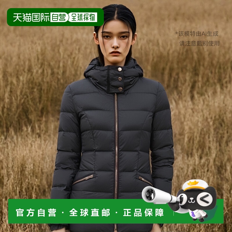 香港直邮EA7 Emporio Armani 徽标连帽羽绒服 6YTB04TN01Z高端流