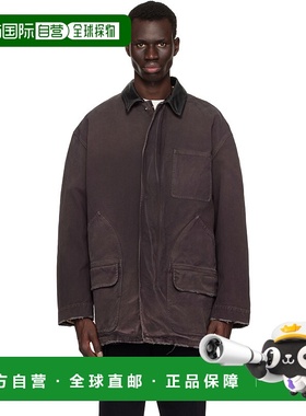 1h可退 香港直邮GOLDEN GOOSE 男士 紫色 Leather Collar Distres