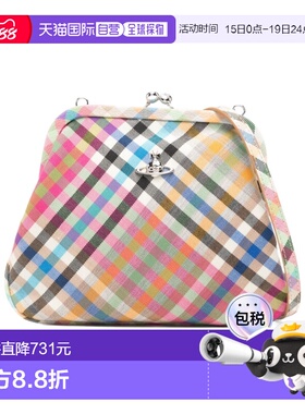1h可退 香港直邮Vivienne Westwood 格纹单肩包 4B01001BWW01CV