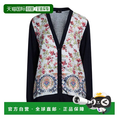 香港直邮Etro 艾特罗 女士 针织开衫 blue蓝色 舒适时尚