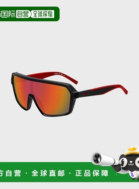 自营欧洲直邮HUGO BOSS雨果HUGO RED带有红色镜片的面罩式太阳镜