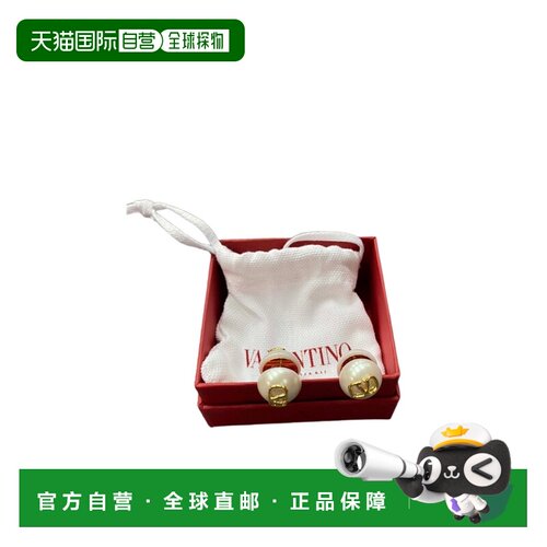 香港直邮VALENTINO 女士耳饰 WJ0U80DHC0O3 SS2025 白色 徽标耳饰