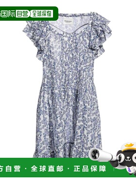 1h可退 香港直邮ISABEL MARANT 女士 夏装连衣裙 blue蓝色 舒适时