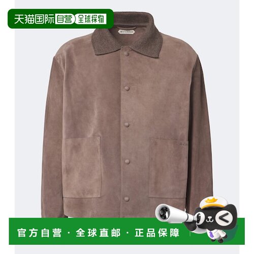 香港直邮J.W. Anderson 男士 绒面革夹克 grey灰色 舒适时尚
