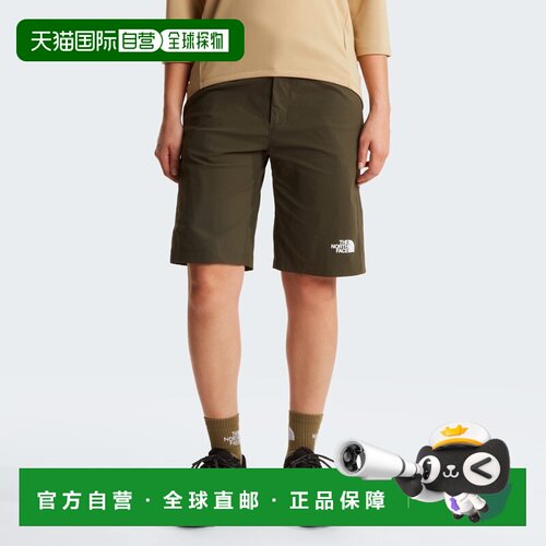 自营欧洲直邮The North Face北面 女士灰褐色尼龙轻质弹力短裤
