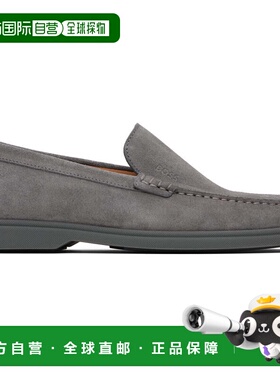 香港直邮BOSS 波士 男士 灰色 Suede Contrast Sole 乐福鞋 50543