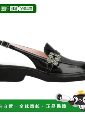 香港直邮ROGER VIVIER 罗杰 维维亚 女士 Viv Rangers 黑色露跟乐