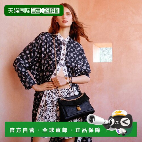 自营1h可退 欧洲直邮LV/路易威登 Anytime Flap Bag女士黑色牛皮