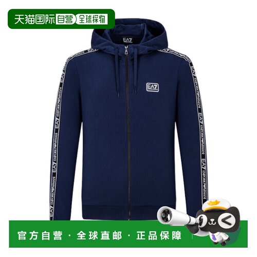 自营 EA7 Emporio Armani 藏青色徽标连帽休闲外套 3LPM40PJ05Z05