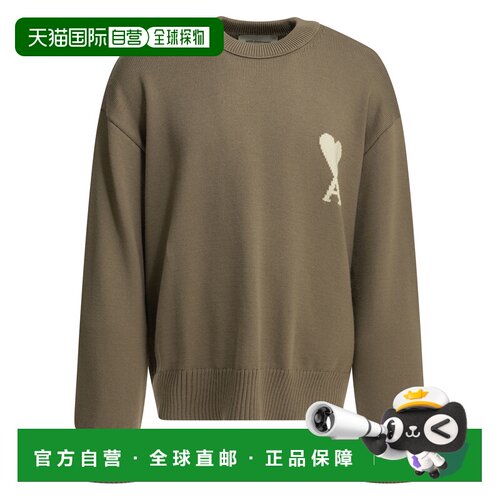 香港直邮Ami Paris 男士针织衫 UKS859KN0156A117BEIGE CO