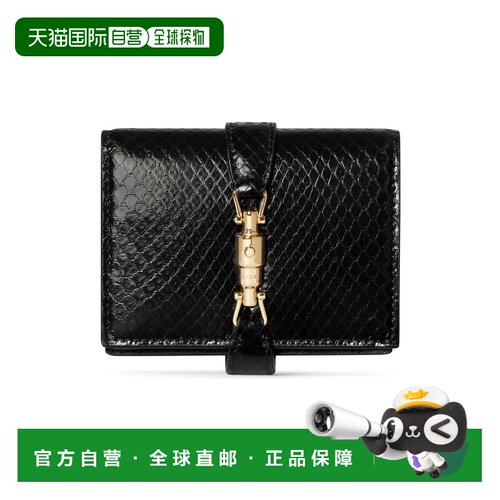 自营欧洲直邮GUCCI古驰 Jackie中号女士黑色皮革钱包手提包