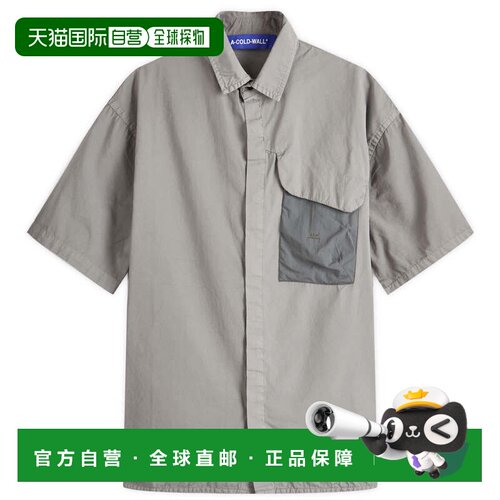 香港直邮a cold wall 男士 Brunswick 短袖衬衫 ACWMSH167GRYGRN