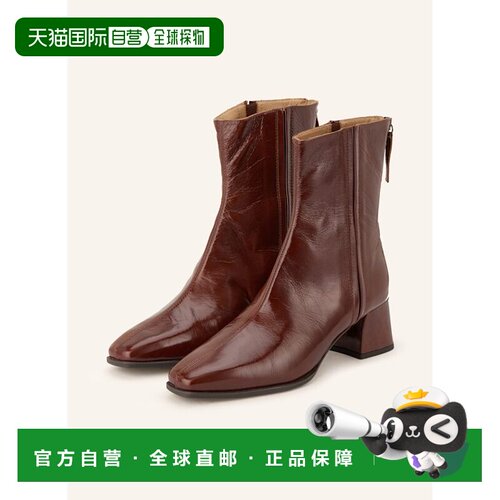 香港直邮UNISA 女士靴子 100290693115000 CO 棕色 LUCAS patent