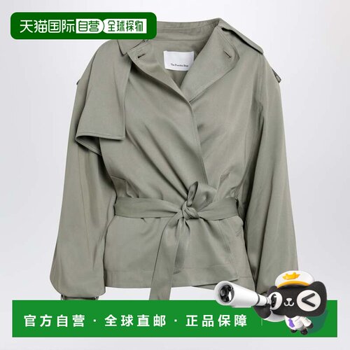 1h可退 香港直邮The Frankie Shop 女士 Elva fluid 短款绿色粘胶