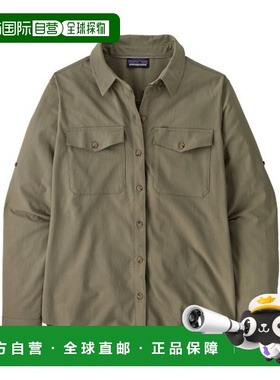 自营欧洲直邮PATAGONIA SELF-GUIDED SUN女士暗绿色再生聚酯纽扣