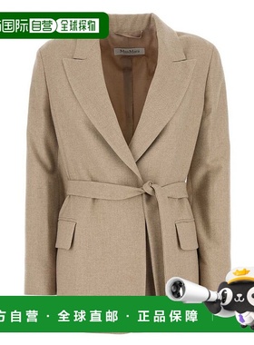 1h可退 香港直邮MaxMara 麦斯玛拉 女士 Randers 束帶夾克 251104