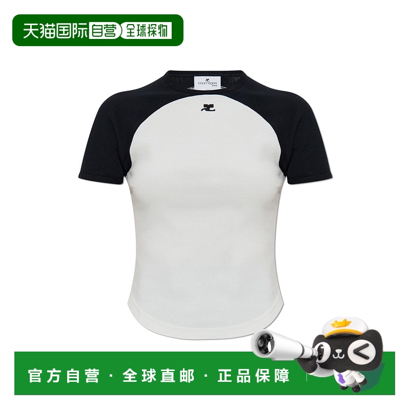 1h可退 欧洲直邮courreges 女士 上装T恤短袖