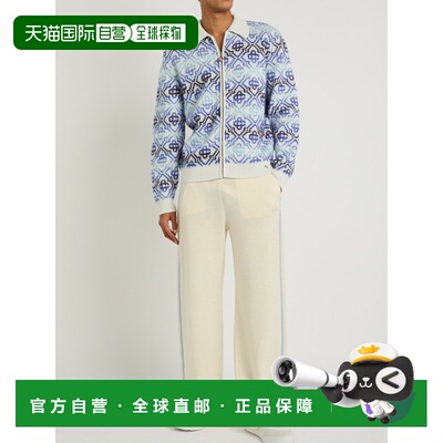 1h可退 香港直邮Casablanca 男士 段染拉链毛衣 SP26KW116201