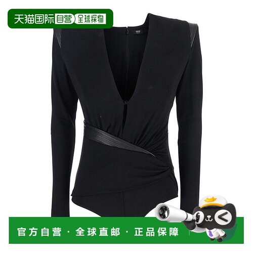 香港直邮Versace 范思哲 女士 BODYSUIT RESPONSIBLE 弹力绉纱毛
