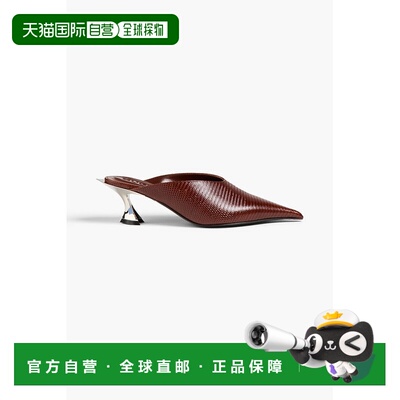 香港直邮Mugler 穆勒 女士 蜥蜴质感皮质凉拖 25P10CH00089013702