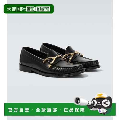 香港直邮mcqueen 亚历山大 麦昆 男士 Wishbone 皮质乐福鞋一脚蹬