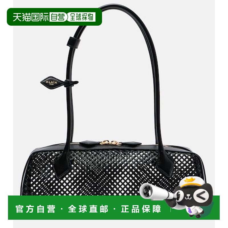 1h可退香港直邮alaia 女士 Le Teckel 中号编织皮革肩包斜挎包单图片