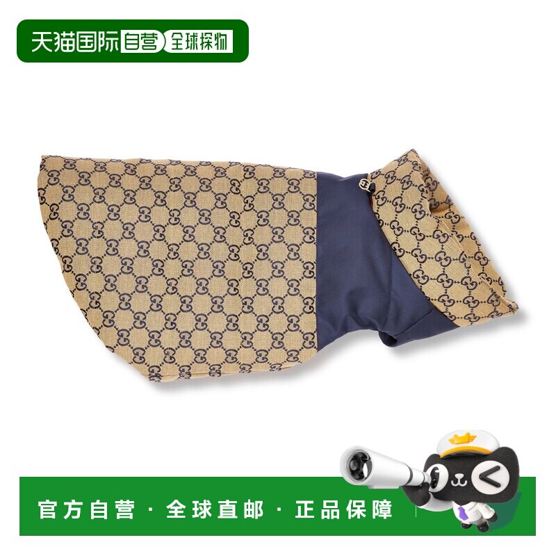 自营欧洲直邮GUCCI古驰 GG宠物米色/蓝色GG Supreme帆布双面外套图片