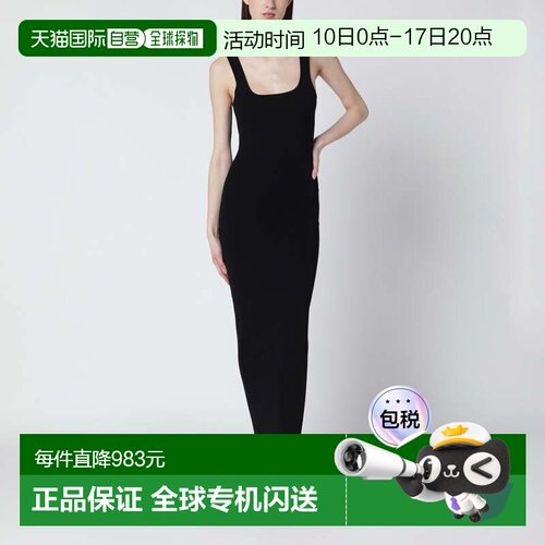1h可退 香港直邮Entire Studios 女士 dress 黑色合身粘胶纤维毛