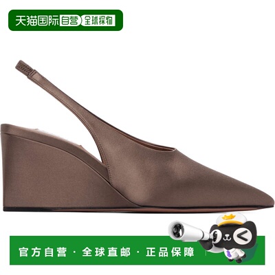 1h可退 香港直邮alaia 女士 棕色 Cube Wedge Slingback 高跟鞋 A