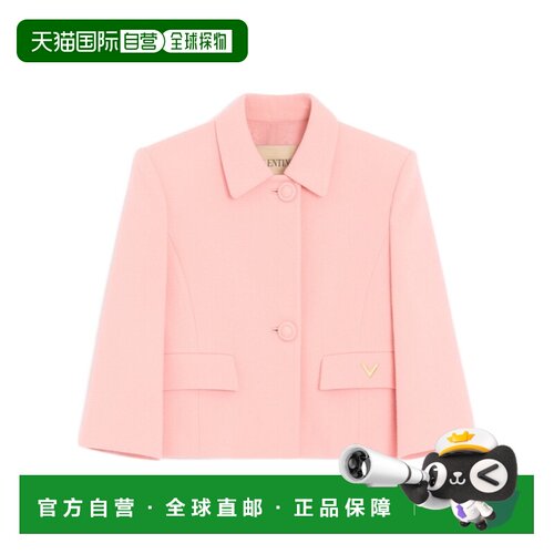 1h可退 香港直邮VALENTINO 女士西服 BCE5V09Q03GH CO 粉红色 翻