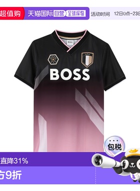 1h可退 香港直邮BOSS 波士 男童 T恤童装 J52693K09B black黑色