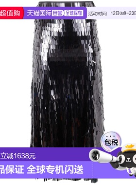 1h可退 香港直邮Self-Portrait 女士 珠片中长半身裙 RS26165MSKB