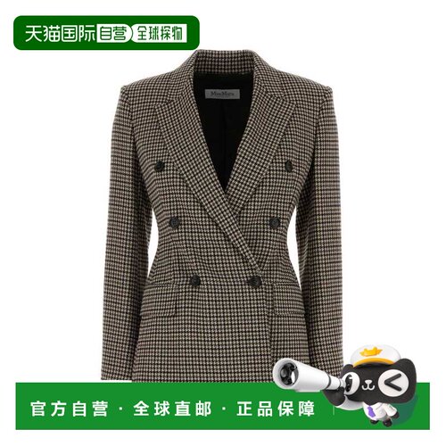 香港直邮MaxMara 麦斯玛拉 女士 刺绣粘胶纤维混纺西装外套 26219