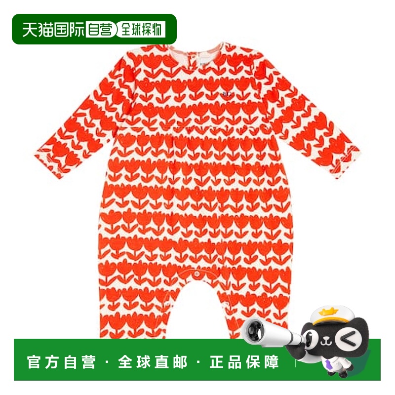 1h可退 香港直邮bobo choses 婴儿 花朵棉混纺连体衣童装