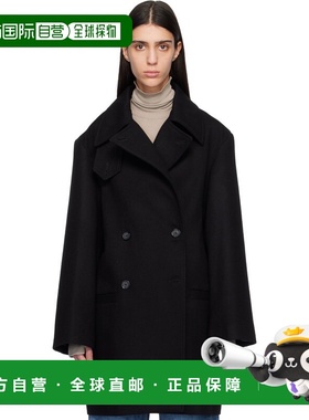 1h可退 香港直邮toteme 女士 黑色 Broad 双排扣大衣 261WRO0272F
