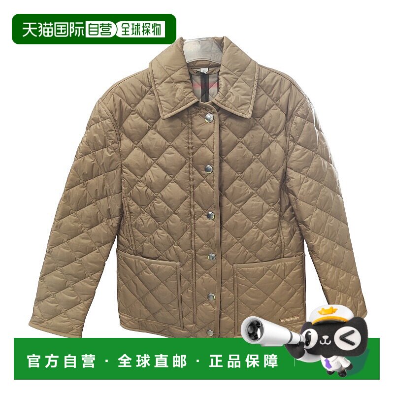 自营BURBERRY博柏利女士贴袋按扣开襟舒适日常棉服