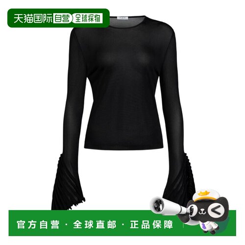 香港直邮ALAIA 女士T恤 AA9H1453K178C995 CO 黑色【付后1h可退】