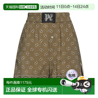 香港直邮Palm Angels 棕榈天使 女士 短裤 green绿色 舒适时尚