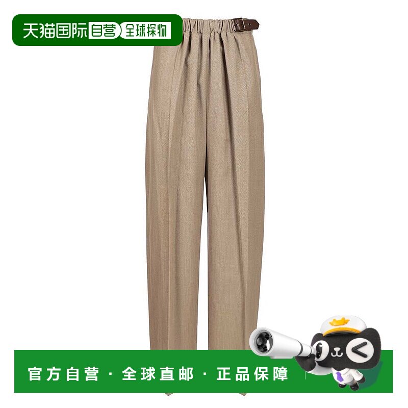1h可退 香港直邮LOEWE 罗意威 女士 壓褶繫帶長褲 S540Y04XM8女裤