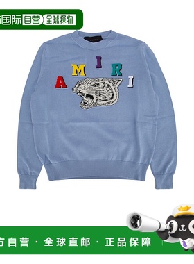 1h可退 香港直邮AMIRI 男童 圆领针织衫童装 PF23KKL002 blue蓝色