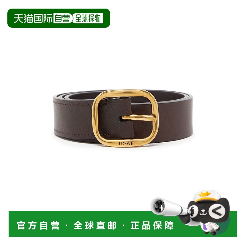 1h可退 香港直邮LOEWE 罗意威 女士 软面皮革圆形腰带 brown棕色