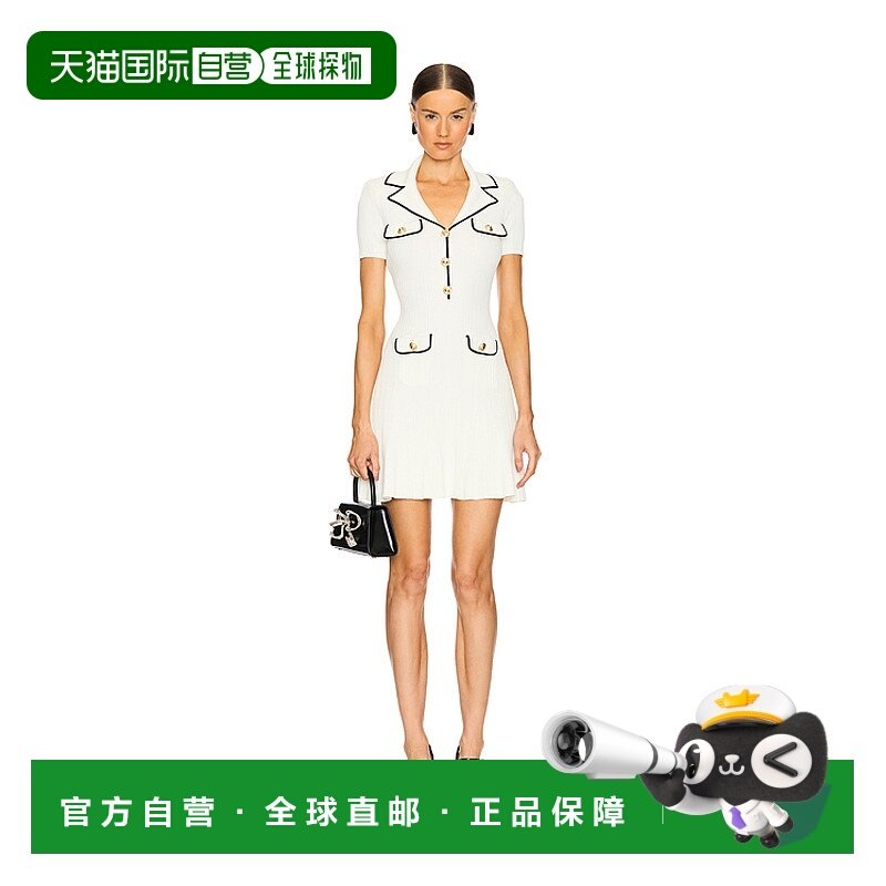 香港直邮Self-Portrait 女士 粘胶纤维罗纹针织迷你连衣裙 RS2503
