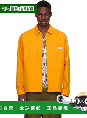 1h可退 香港直邮Marni 玛尼 男士 橙色拉链衬衫 CUMU0297AXUTC310