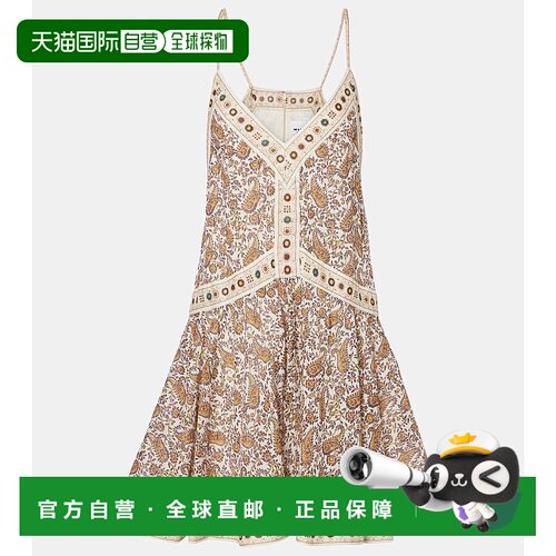 香港直邮Isabel Marant Étoile 女士 Danielle 佩斯利棉质迷你连