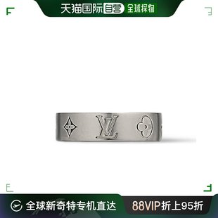 欧洲直邮LV 灰色黄铜制镂刻标识印花LOGO戒指 男士 路易威登24新款