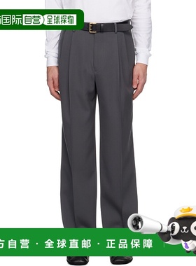 香港直邮AURALEE 男士 灰色 Light Wool Two-Tucks 长裤 A25AP03M