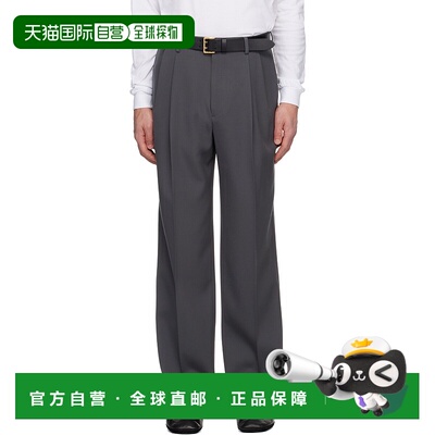 香港直邮AURALEE 男士 灰色 Light Wool Two-Tucks 长裤 A25AP03M